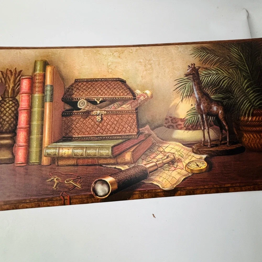 Chesapeake Safari Wallpaper Border Global Explorer African Animals CW32131B 5yds